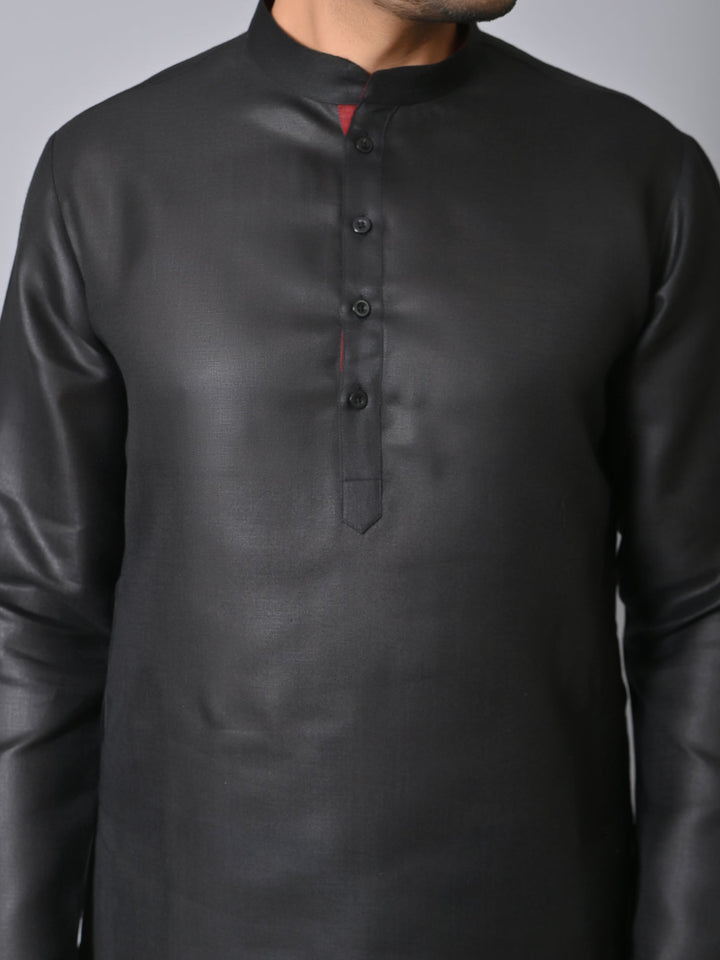 Solid Black Kurta Set