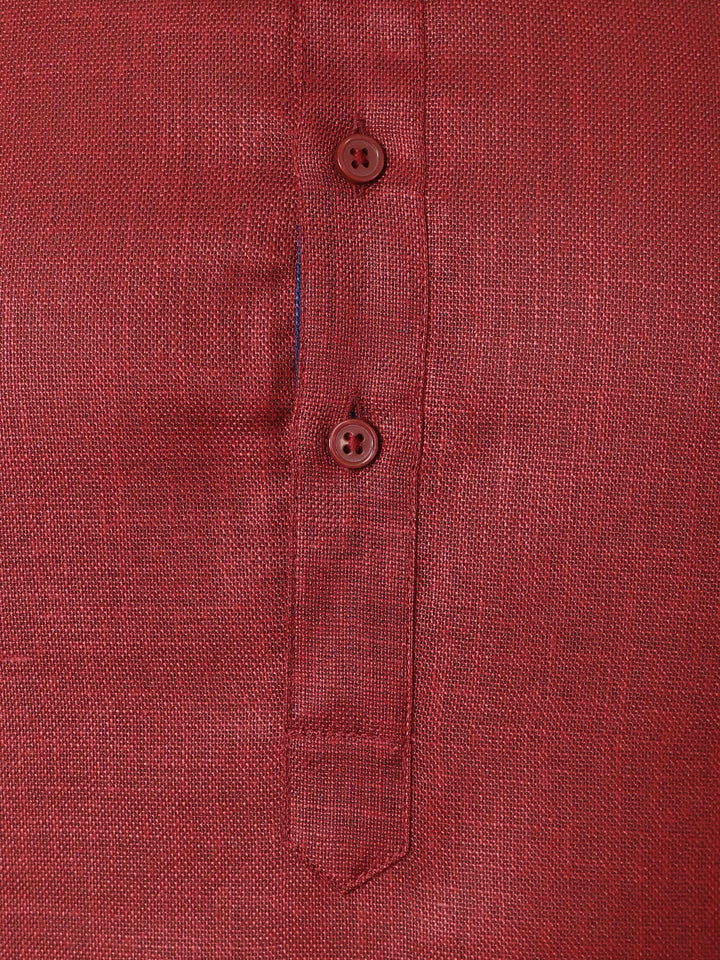 Solid Maroon Kurta Set