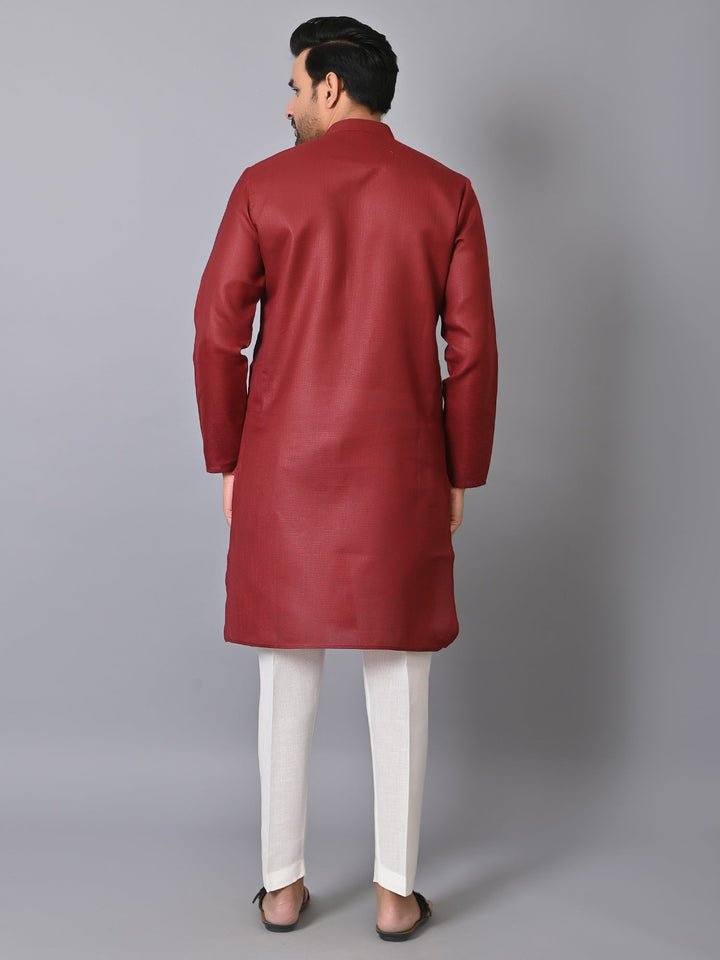 Solid Maroon Kurta Set