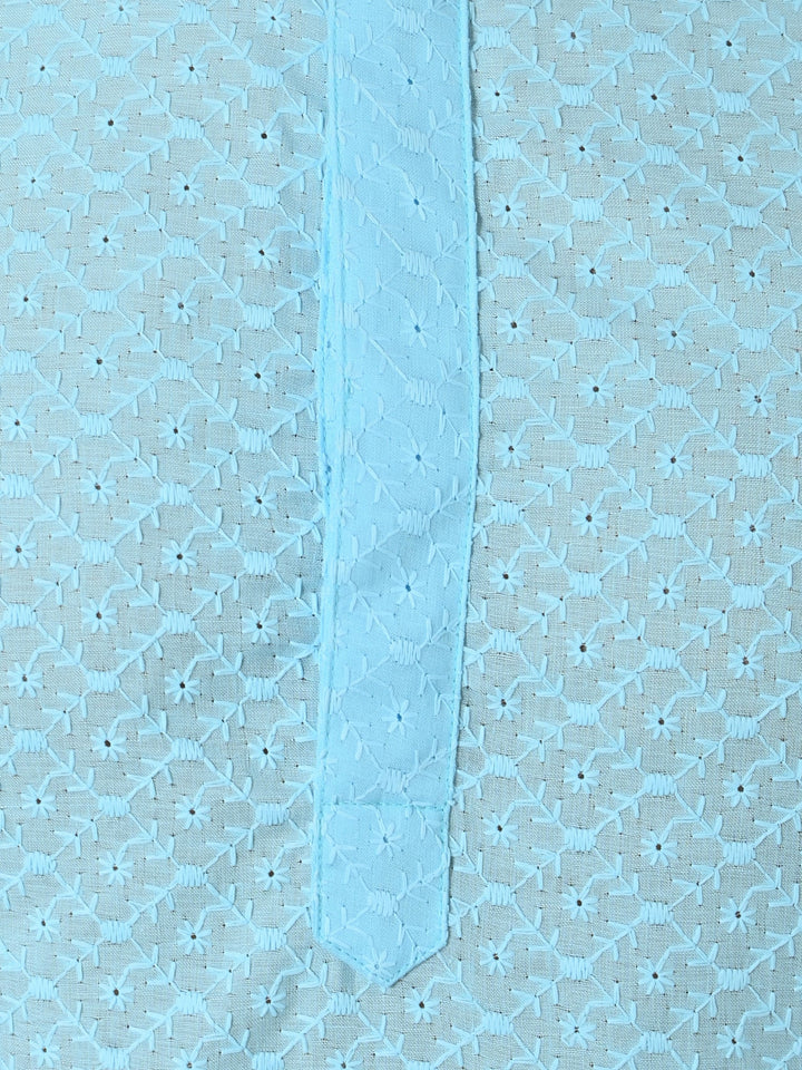Geometric Blue Kurta Set