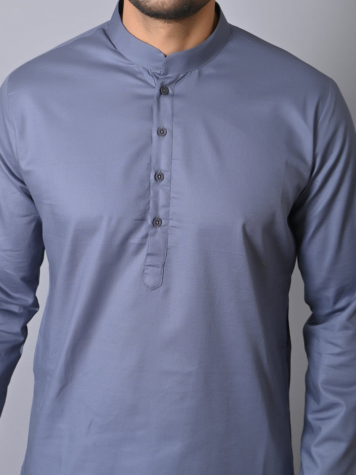 Solid Grey Kurta Set