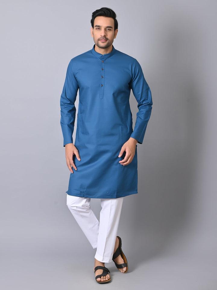 Solid Blue Kurta Set