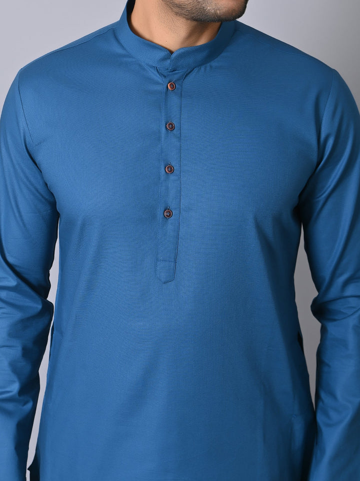 Solid Blue Kurta Set
