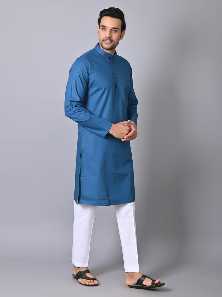 Solid Blue Kurta Set