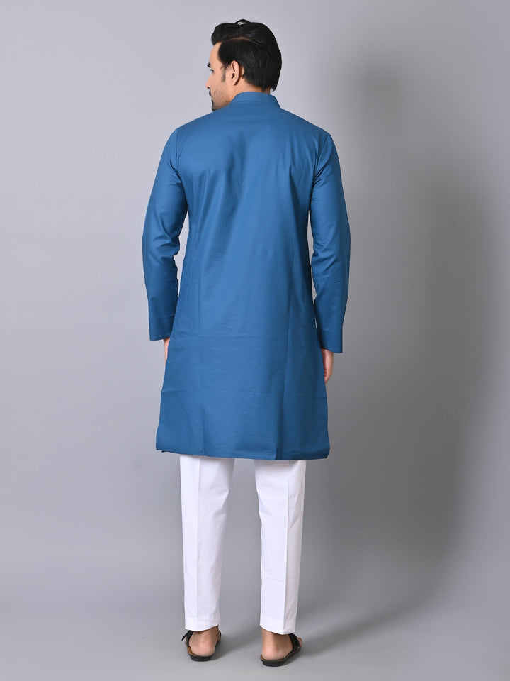 Solid Blue Kurta Set