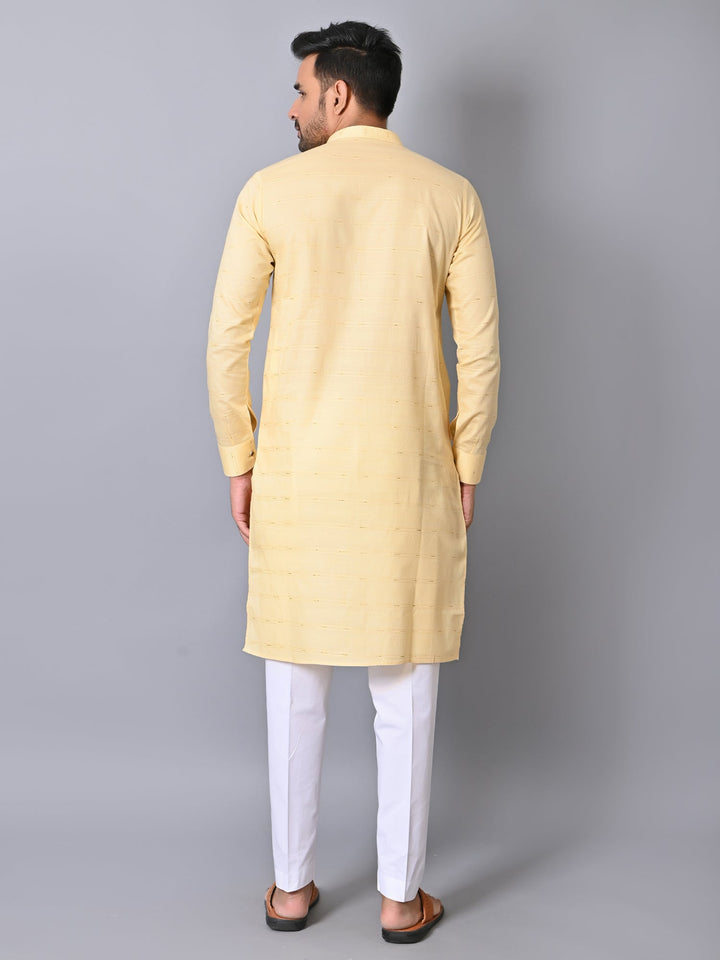 Striped Yellow Kurta Set