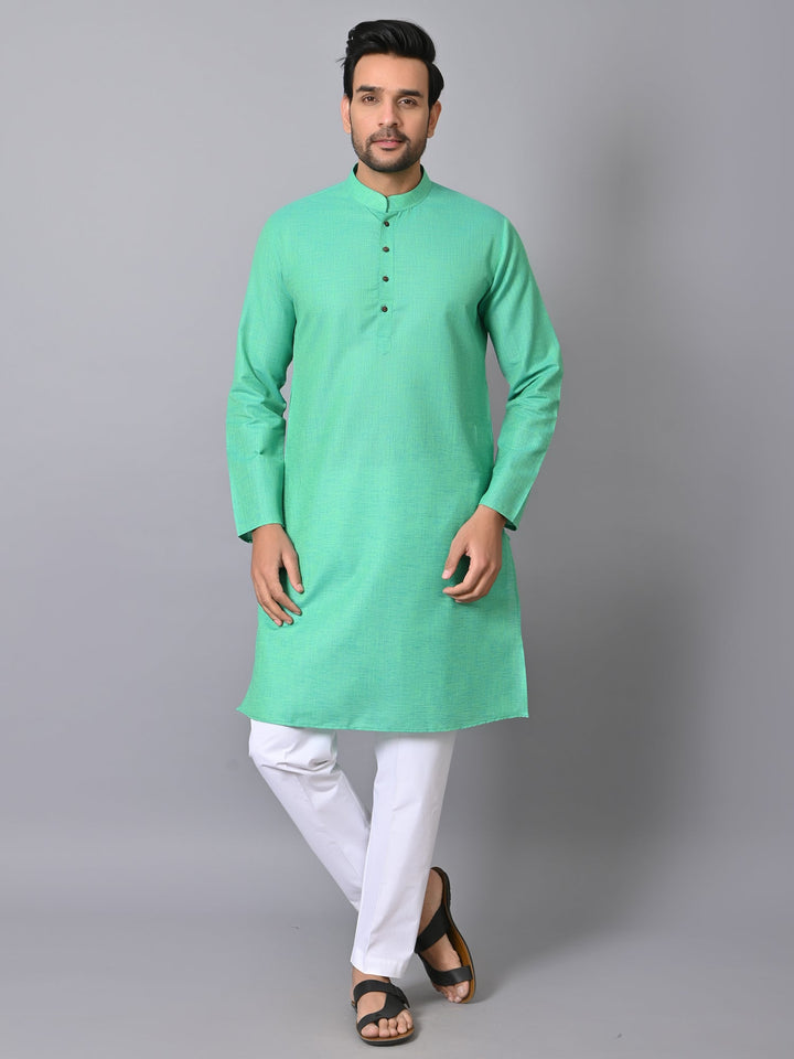 Solid Sea Green Kurta Set