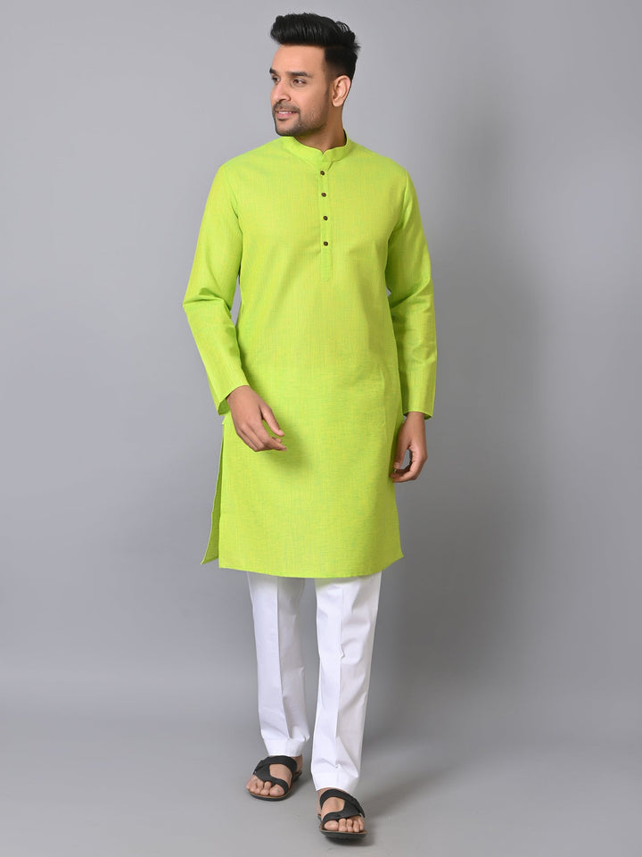 Solid Lime Green Kurta Set