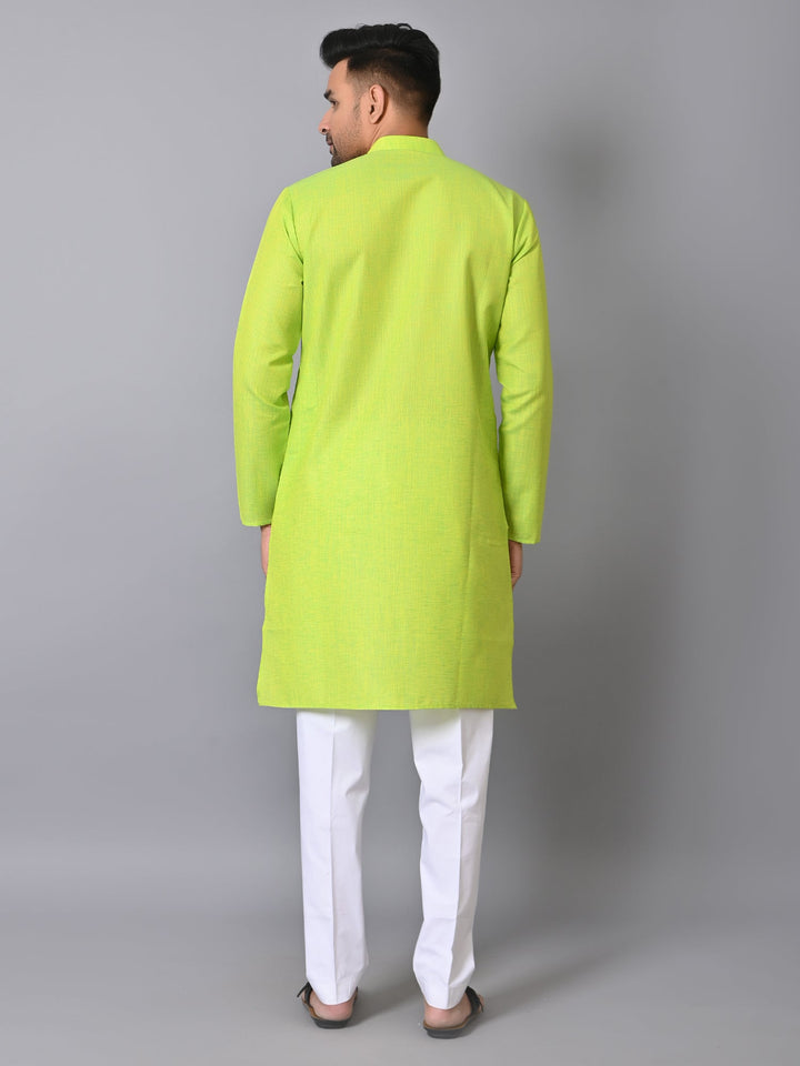 Solid Lime Green Kurta Set