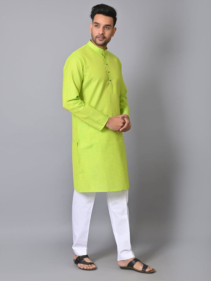 Solid Lime Green Kurta Set