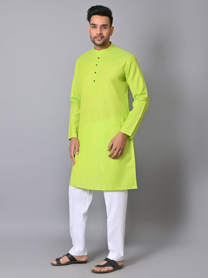 Solid Lime Green Kurta Set