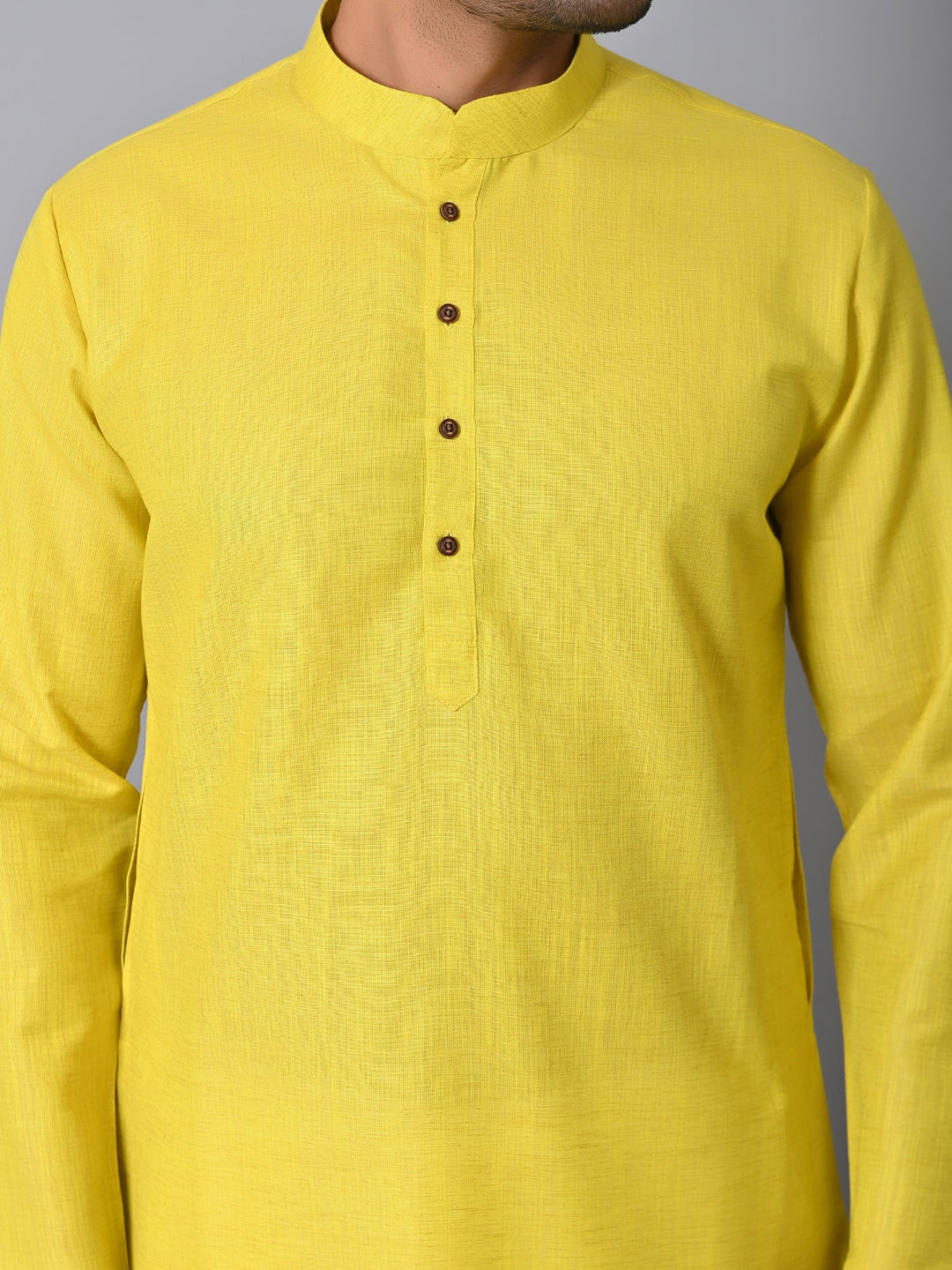 Solid Yellow Kurta Set