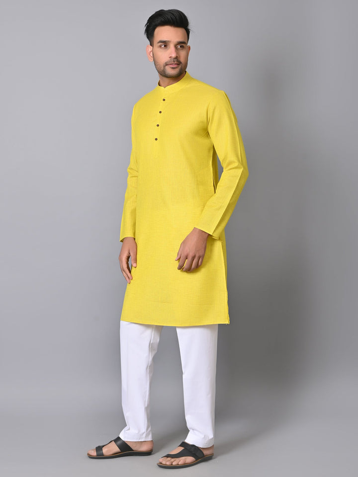 Solid Yellow Kurta Set