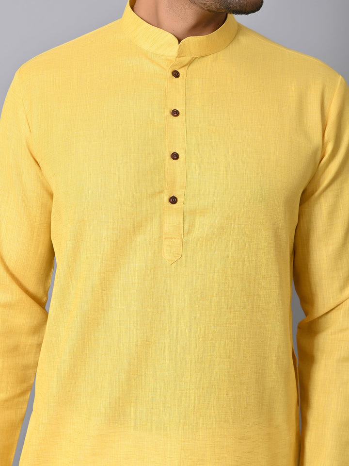 Solid Yellow Kurta Set