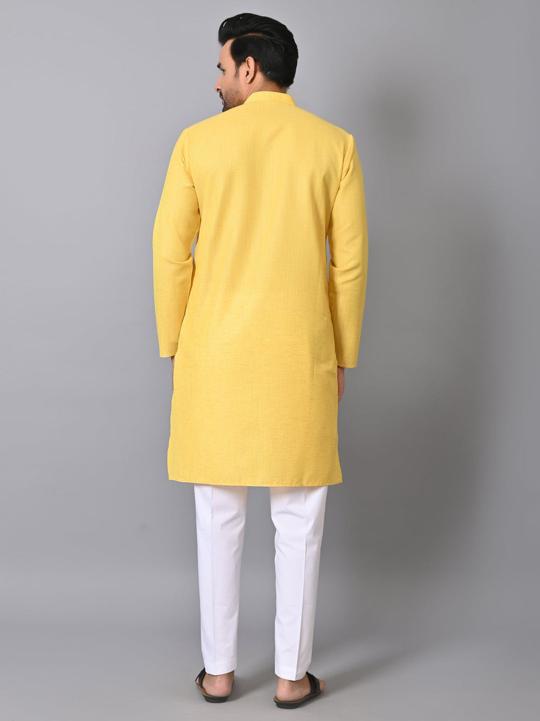 Solid Yellow Kurta Set