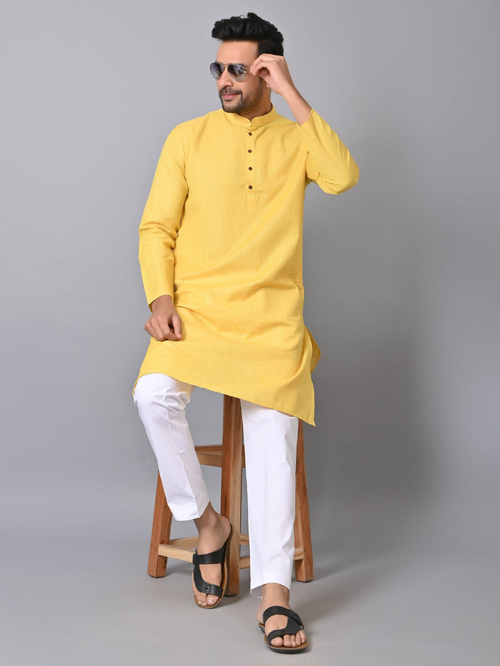 Solid Yellow Kurta Set