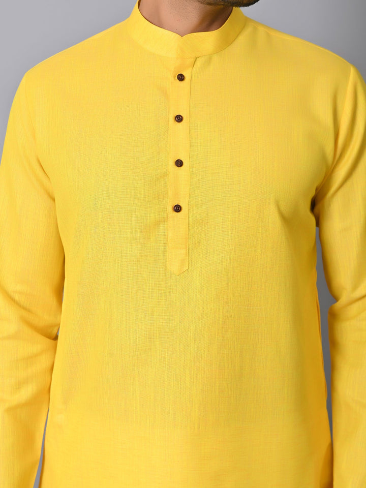 Solid Yellow Kurta Set