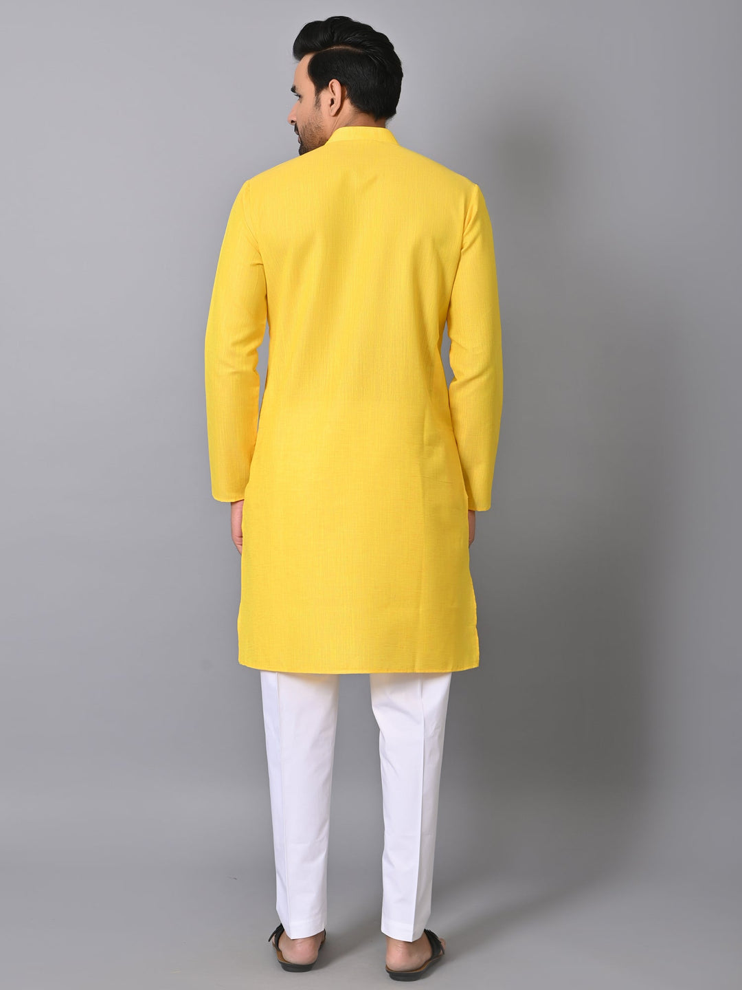 Solid Yellow Kurta Set