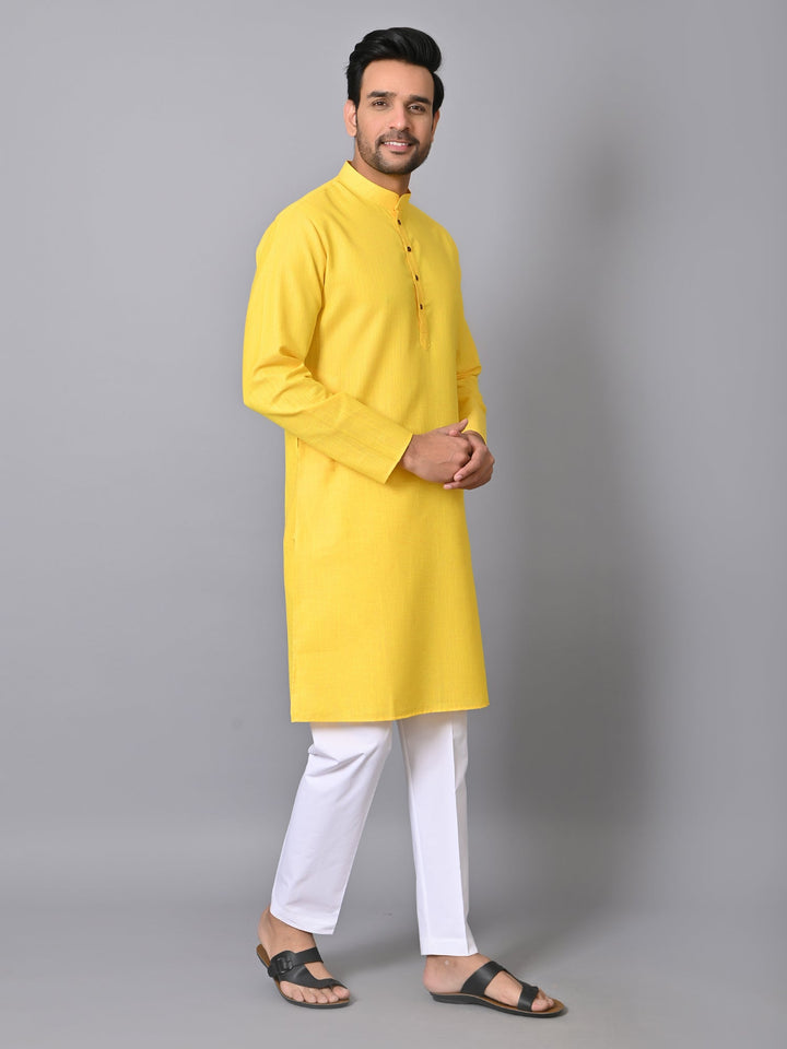 Solid Yellow Kurta Set