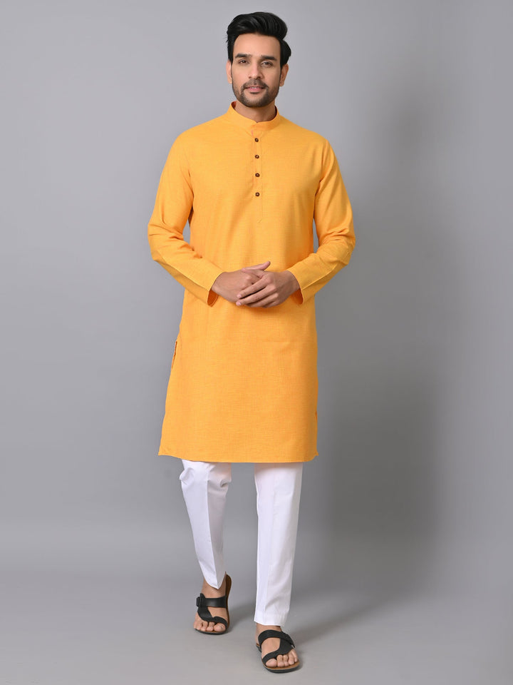 Solid Yellow Kurta Set