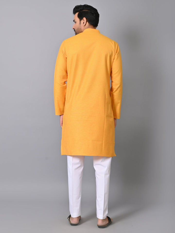 Solid Yellow Kurta Set