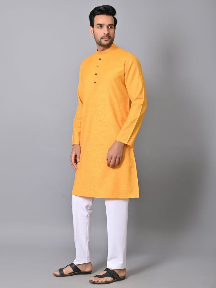 Solid Yellow Kurta Set