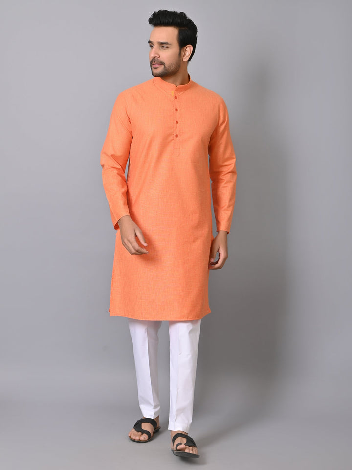 Solid Orange Kurta Set