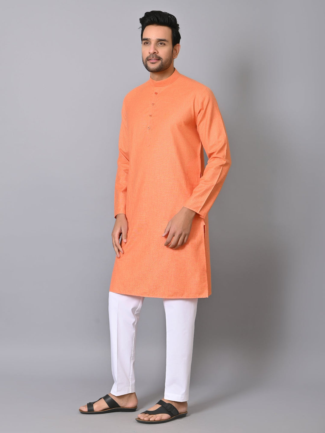 Solid Orange Kurta Set