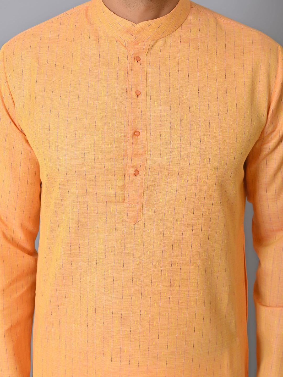 Striped Orange Kurta Set