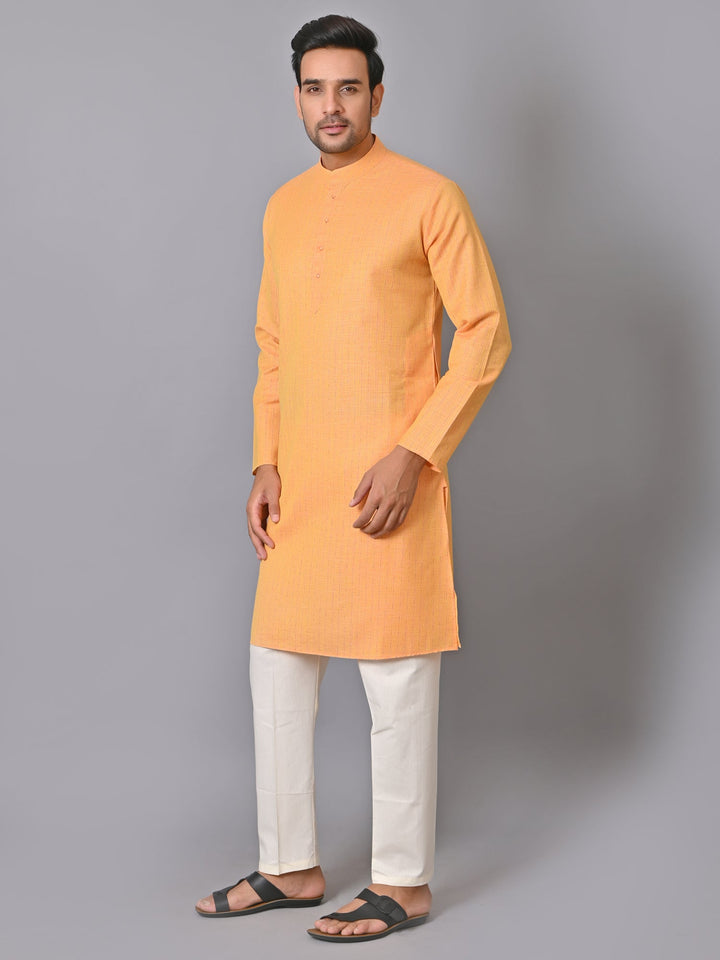 Striped Orange Kurta Set