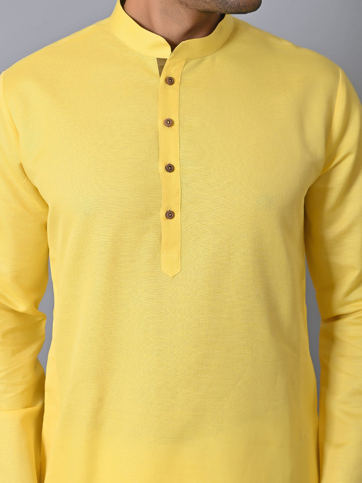 Solid Yellow Kurta Set