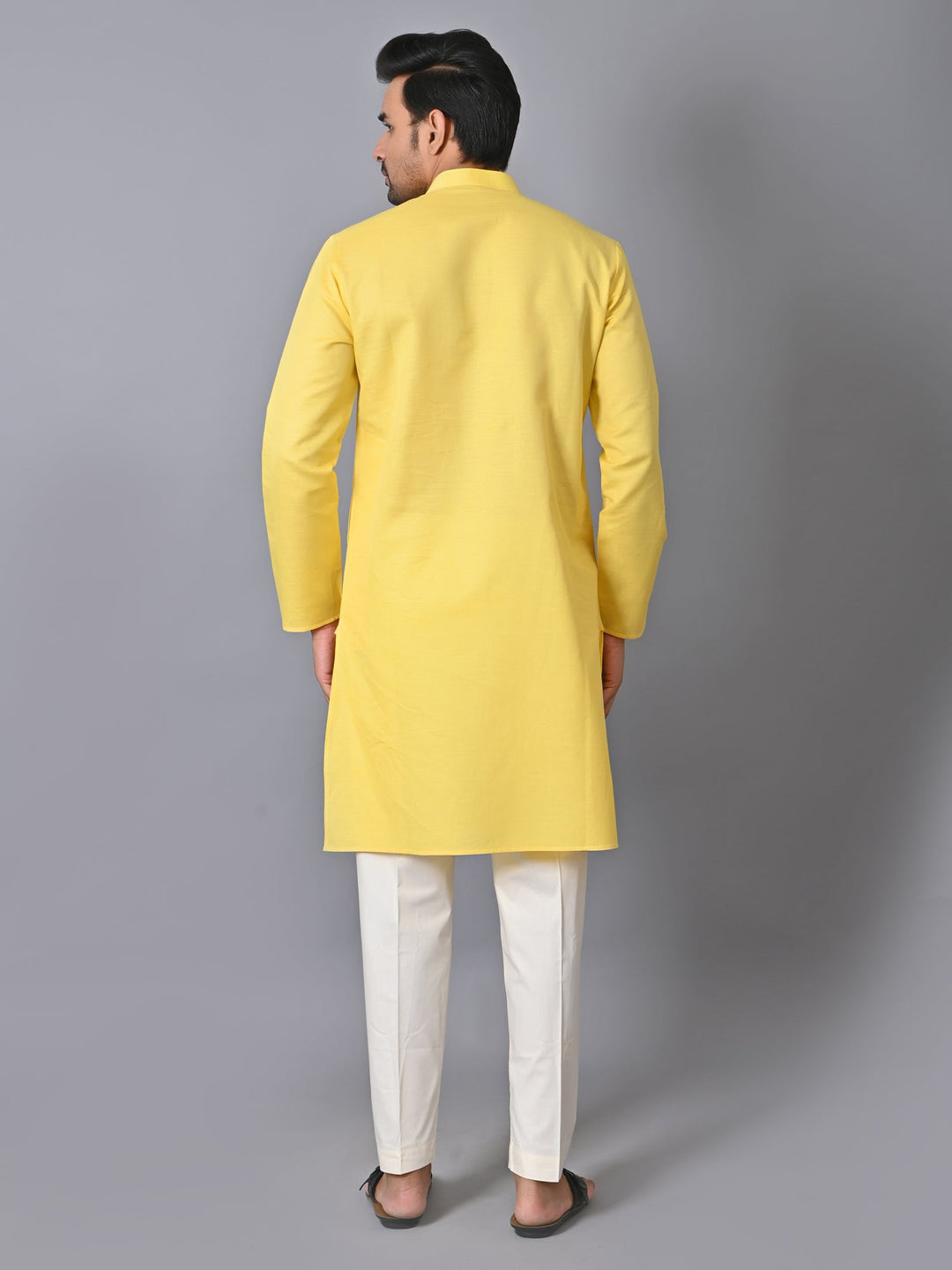 Solid Yellow Kurta Set