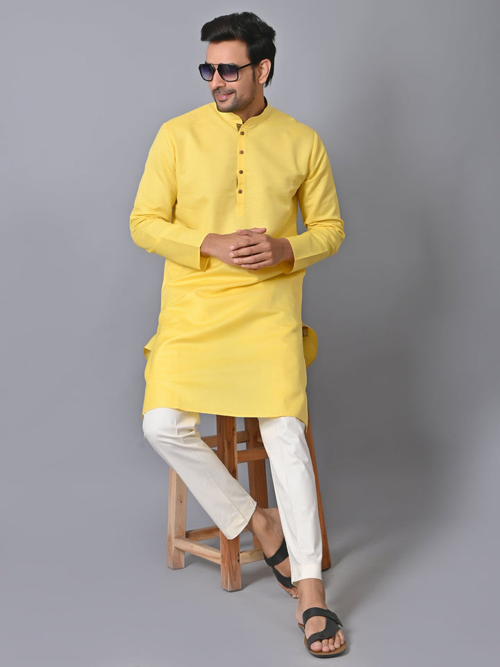 Solid Yellow Kurta Set