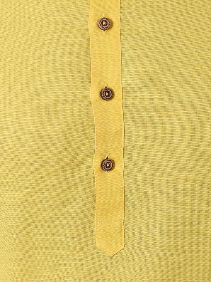 Solid Yellow Kurta Set