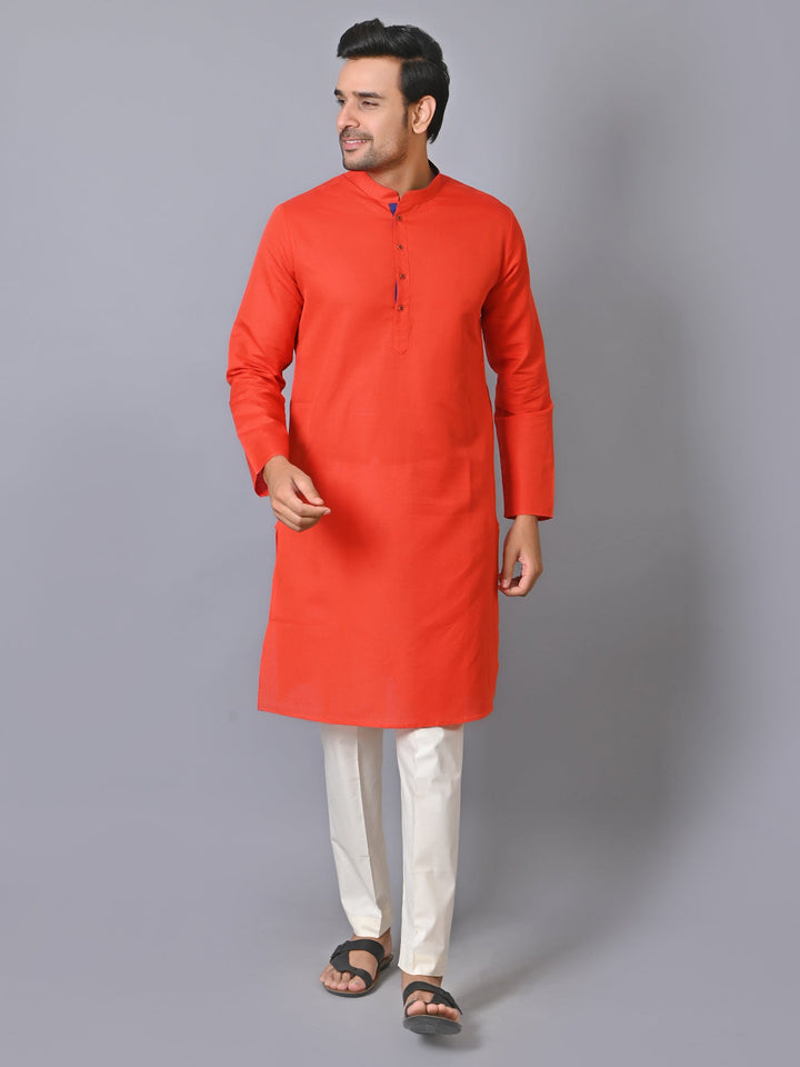 Solid Red Kurta Set