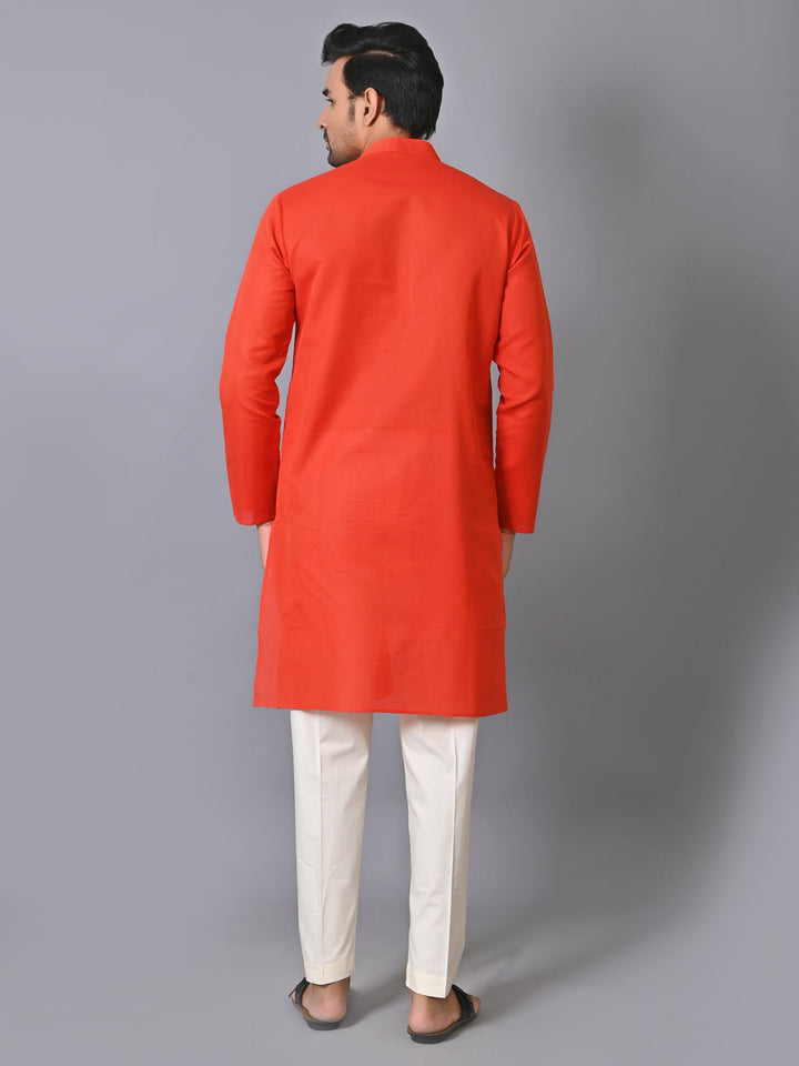 Solid Red Kurta Set