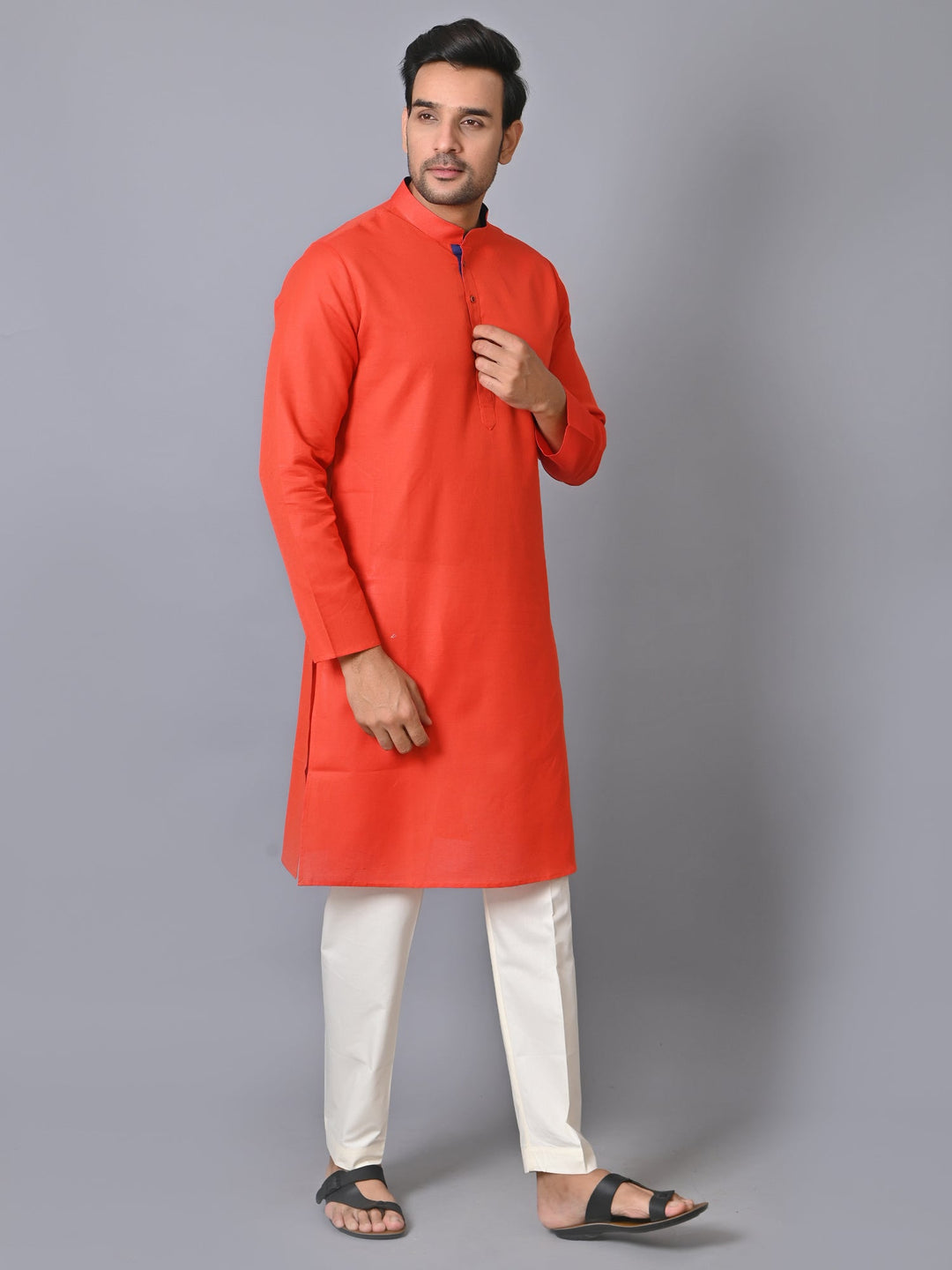 Solid Red Kurta Set