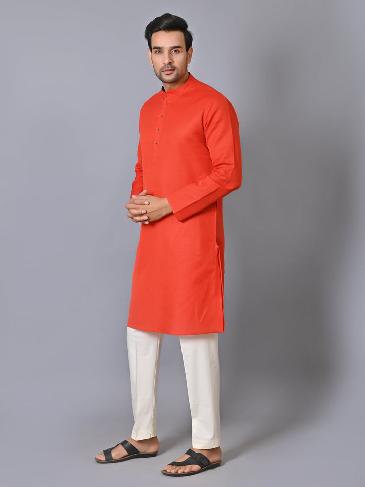 Solid Red Kurta Set