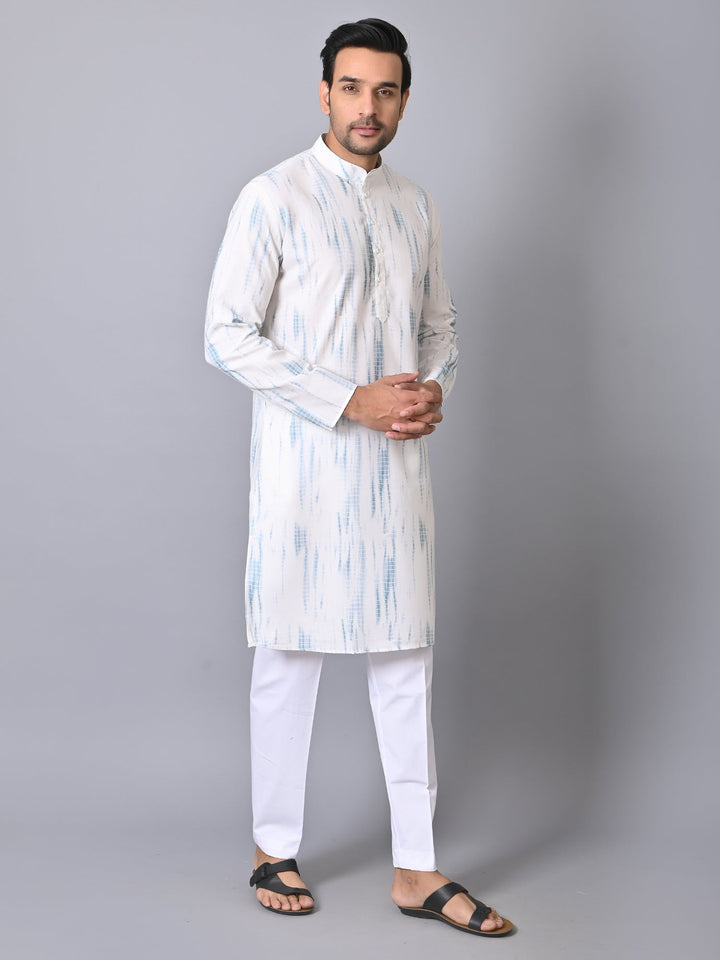 Textured Blue Kurta Set