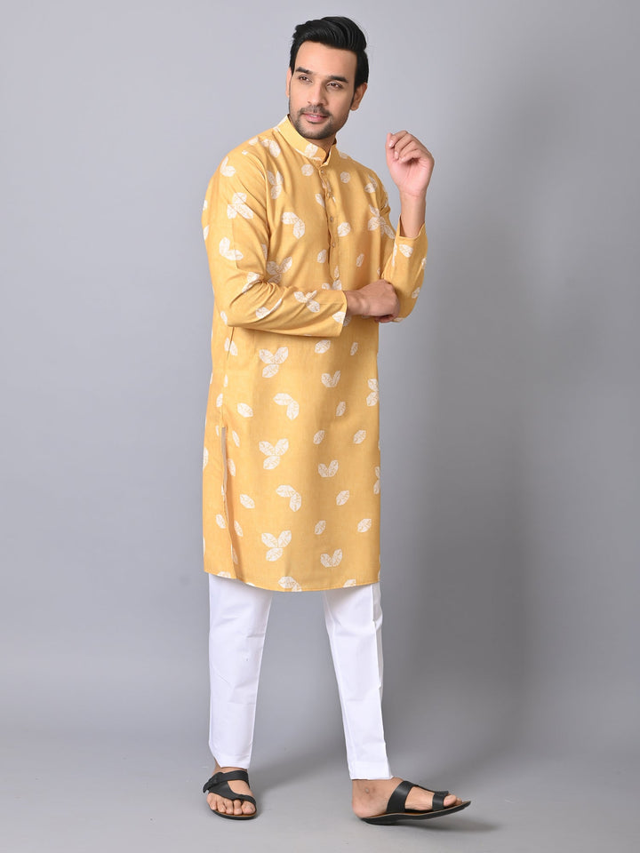 Bandhani Mustard Kurta Set