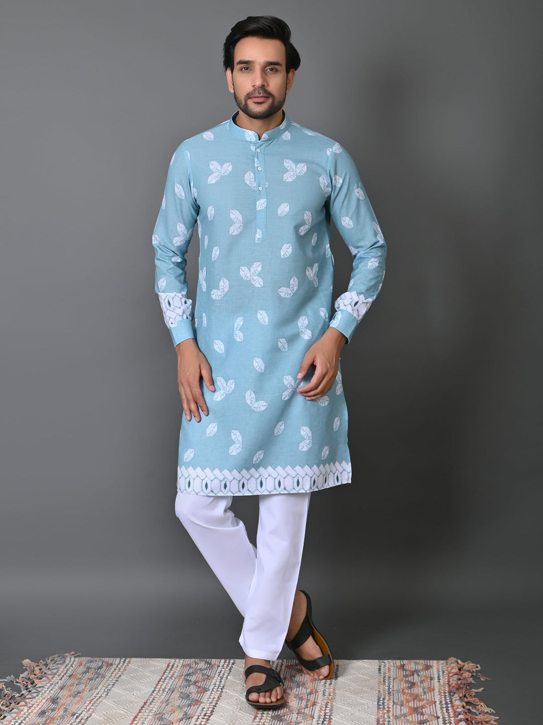 Floral Green Kurta Set