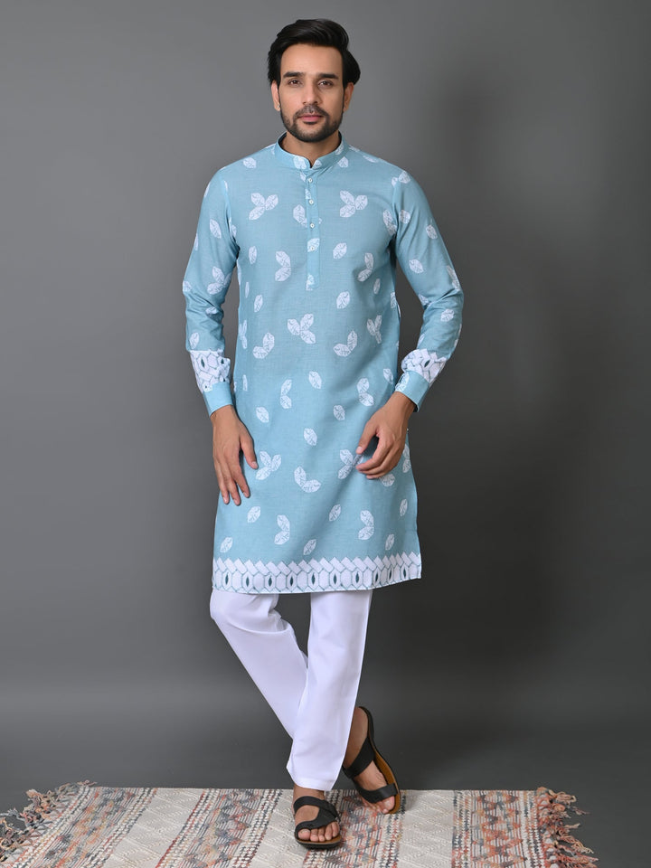 Floral Green Kurta Set