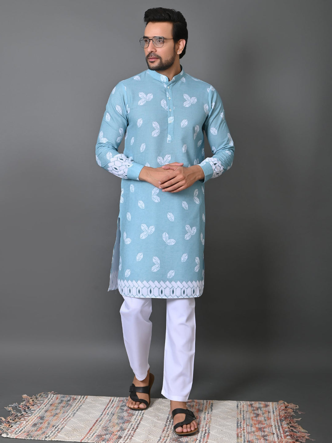 Floral Green Kurta Set