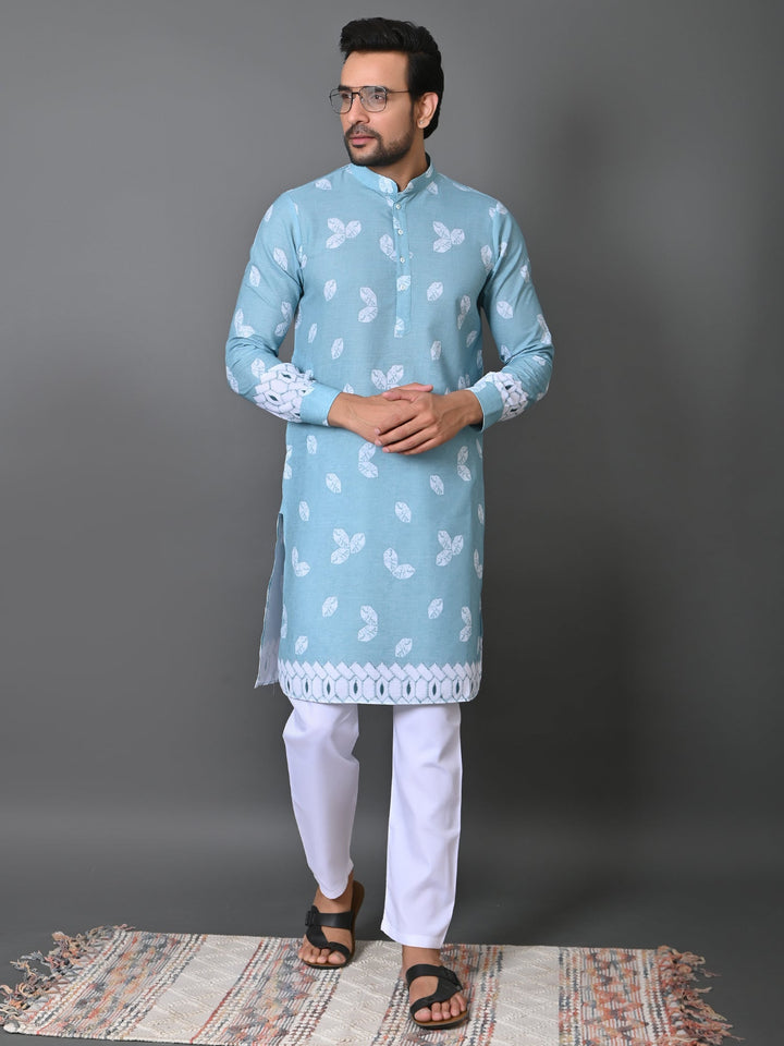 Floral Green Kurta Set