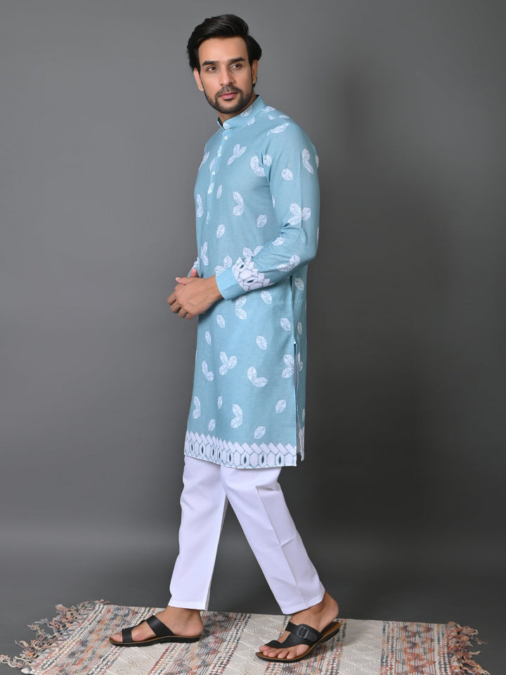 Floral Green Kurta Set