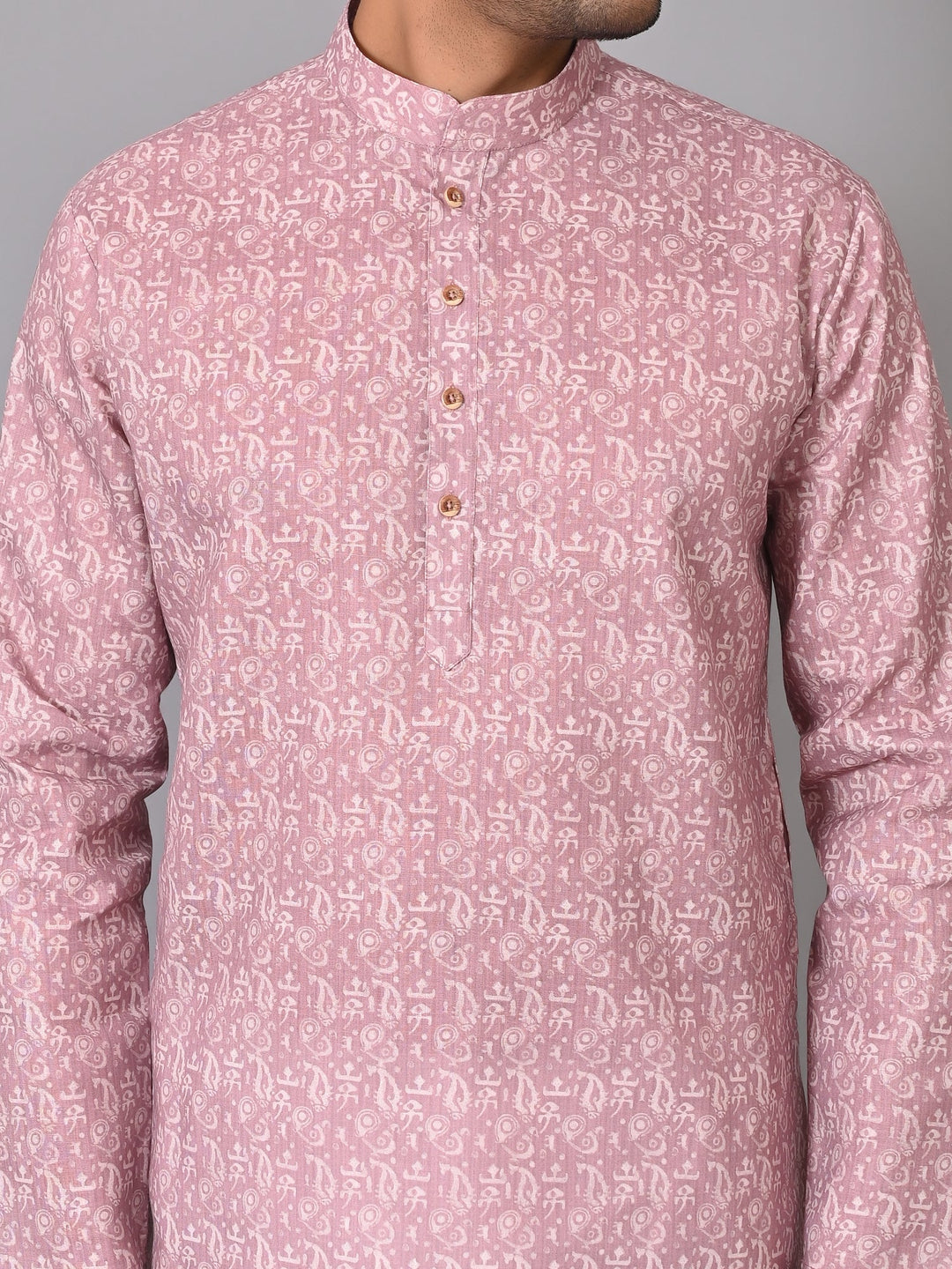 Ethnic Motifs Pink Kurta Set