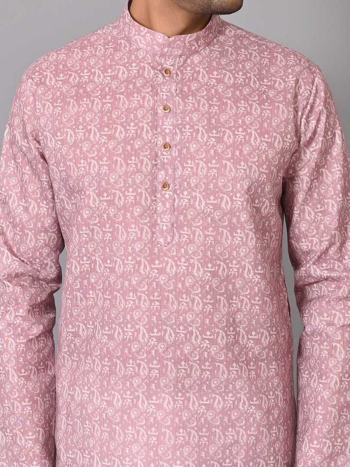 Ethnic Motifs Pink Kurta Set