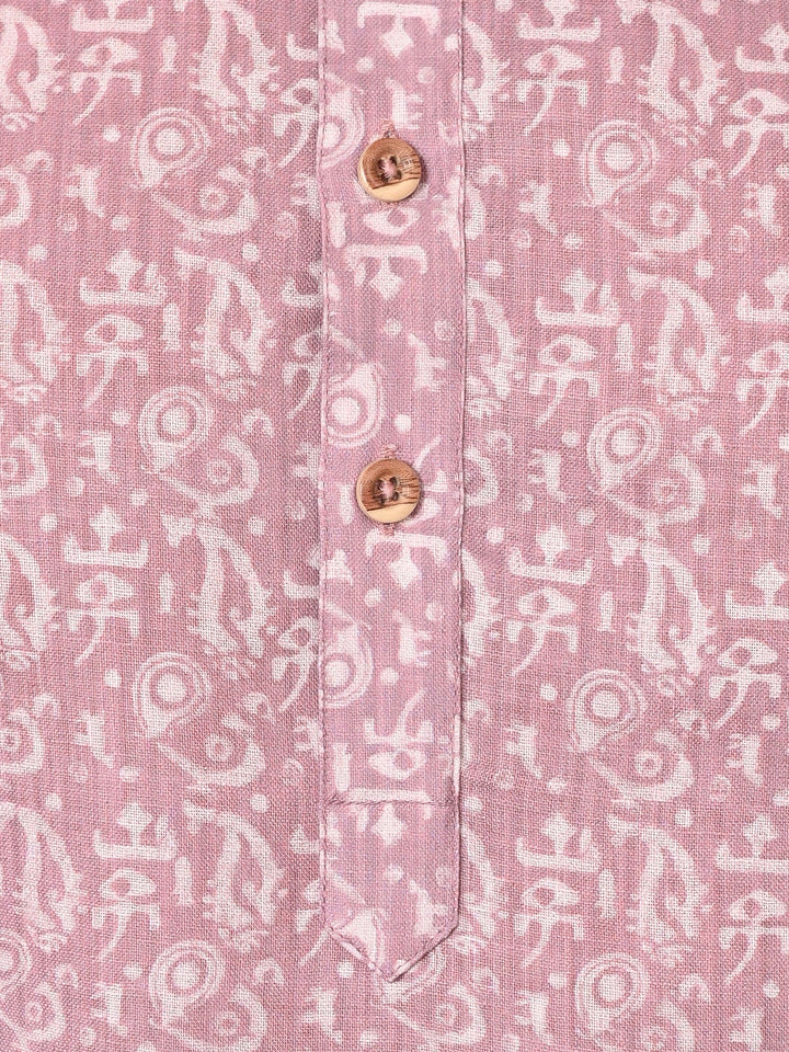 Ethnic Motifs Pink Kurta Set