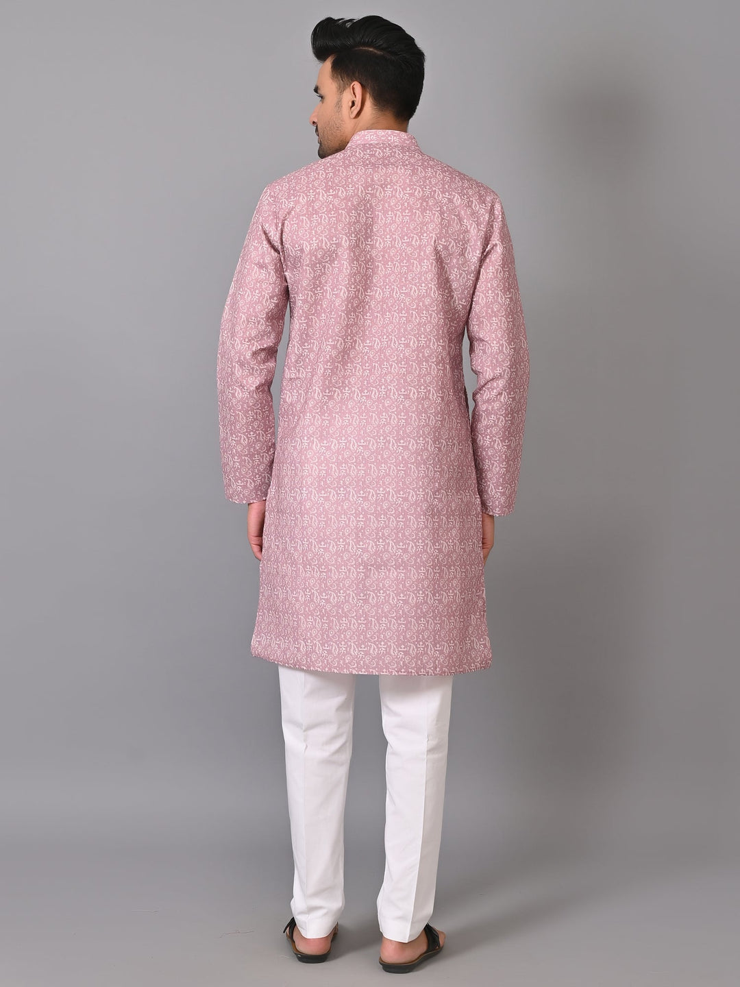 Ethnic Motifs Pink Kurta Set