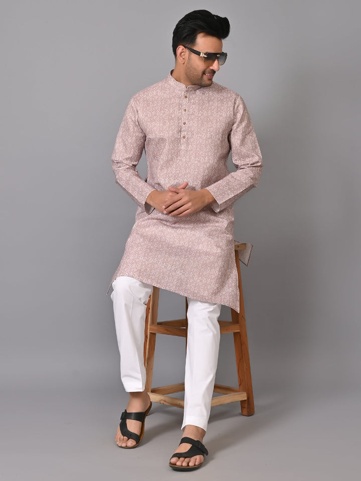 Ethnic Motifs Beige Kurta Set